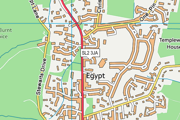 SL2 3JA map - OS VectorMap District (Ordnance Survey)