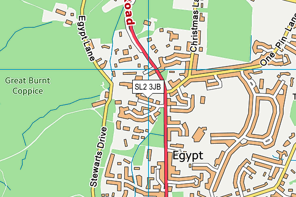 SL2 3JB map - OS VectorMap District (Ordnance Survey)