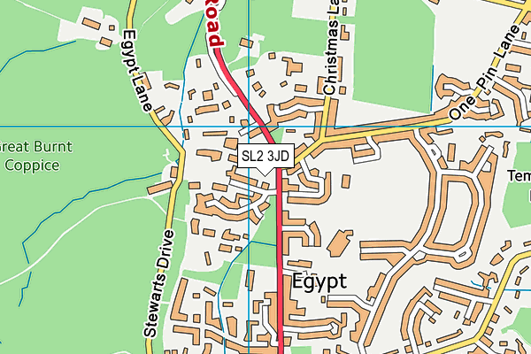 SL2 3JD map - OS VectorMap District (Ordnance Survey)
