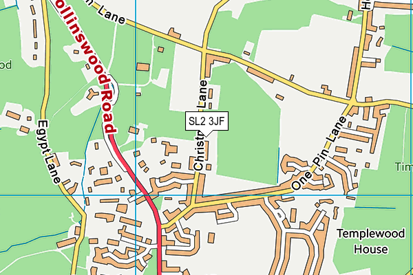 SL2 3JF map - OS VectorMap District (Ordnance Survey)