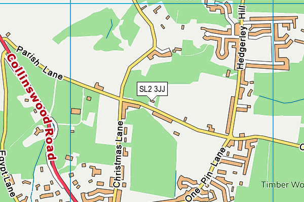 SL2 3JJ map - OS VectorMap District (Ordnance Survey)