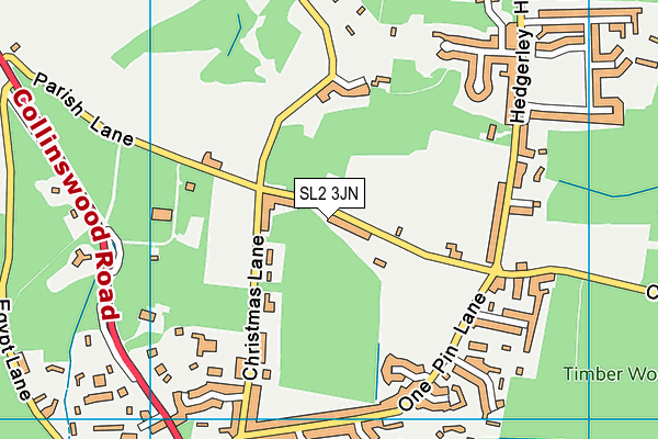 SL2 3JN map - OS VectorMap District (Ordnance Survey)