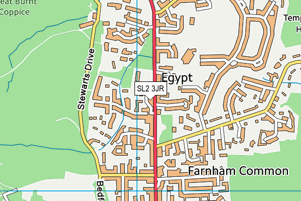 SL2 3JR map - OS VectorMap District (Ordnance Survey)