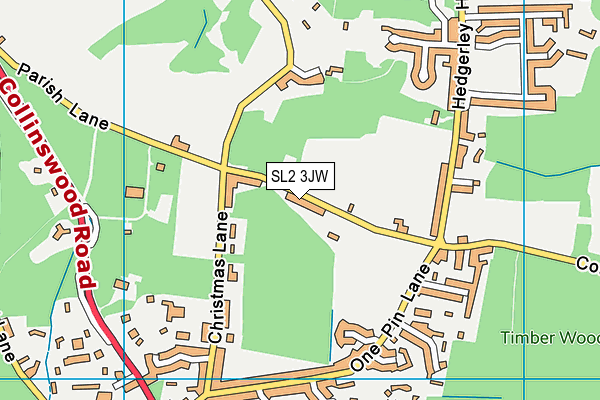 SL2 3JW map - OS VectorMap District (Ordnance Survey)