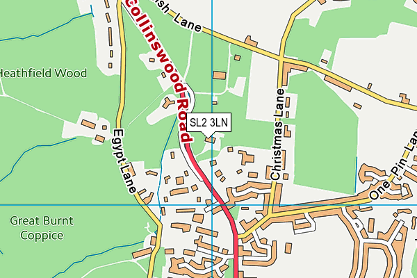 SL2 3LN map - OS VectorMap District (Ordnance Survey)
