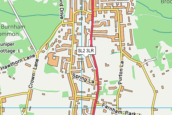 SL2 3LR map - OS VectorMap District (Ordnance Survey)
