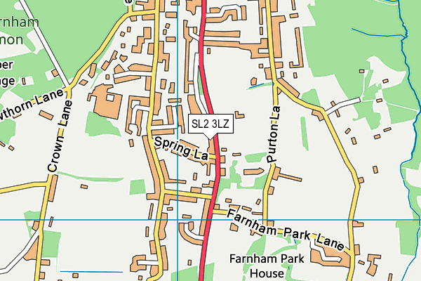 SL2 3LZ map - OS VectorMap District (Ordnance Survey)