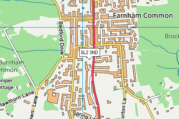 SL2 3ND map - OS VectorMap District (Ordnance Survey)