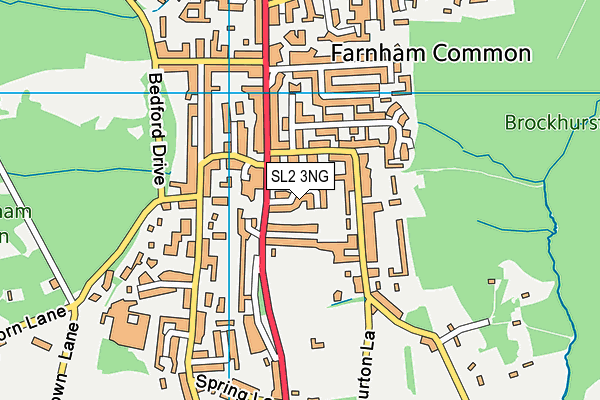 SL2 3NG map - OS VectorMap District (Ordnance Survey)