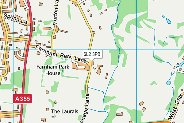 SL2 3PB map - OS VectorMap District (Ordnance Survey)