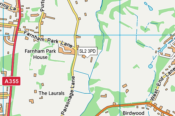 SL2 3PD map - OS VectorMap District (Ordnance Survey)