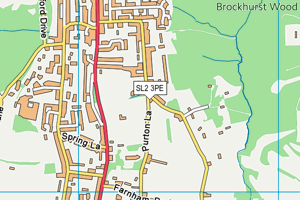 SL2 3PE map - OS VectorMap District (Ordnance Survey)