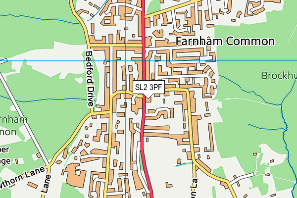 SL2 3PF map - OS VectorMap District (Ordnance Survey)