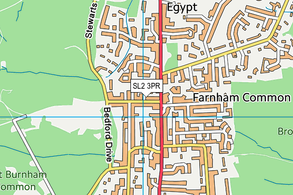SL2 3PR map - OS VectorMap District (Ordnance Survey)