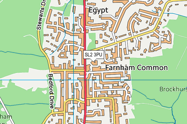 SL2 3PU map - OS VectorMap District (Ordnance Survey)