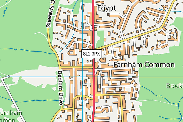 SL2 3PX map - OS VectorMap District (Ordnance Survey)