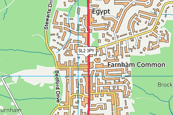 SL2 3PY map - OS VectorMap District (Ordnance Survey)