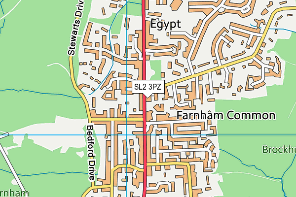 SL2 3PZ map - OS VectorMap District (Ordnance Survey)
