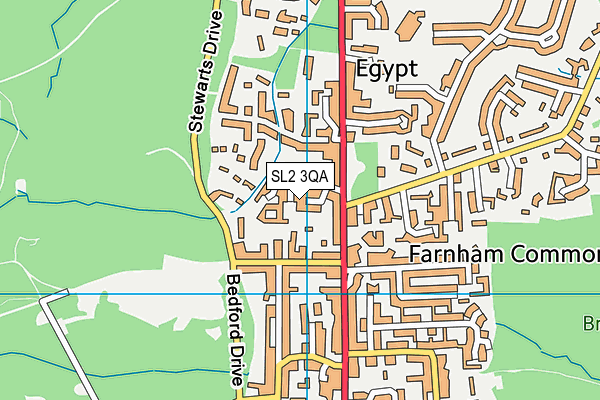 SL2 3QA map - OS VectorMap District (Ordnance Survey)