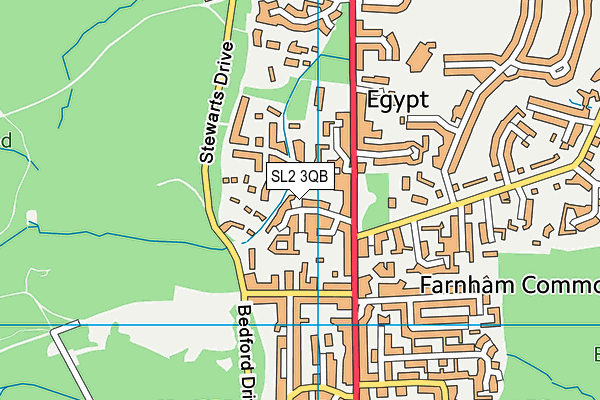 SL2 3QB map - OS VectorMap District (Ordnance Survey)