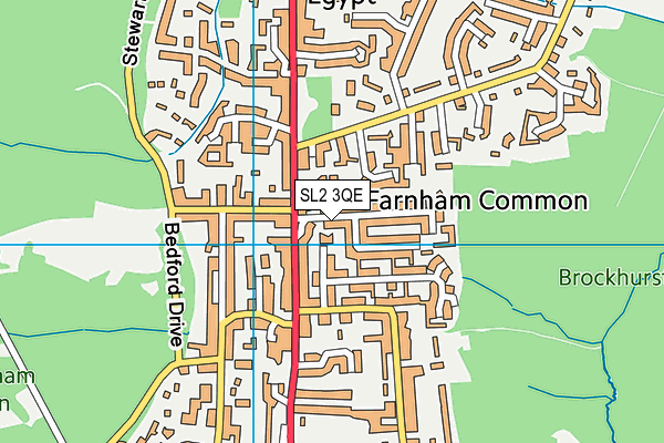 SL2 3QE map - OS VectorMap District (Ordnance Survey)