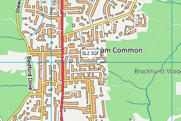 SL2 3QF map - OS VectorMap District (Ordnance Survey)