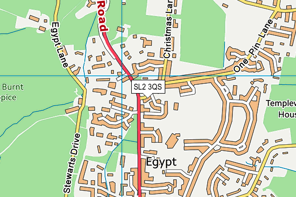 SL2 3QS map - OS VectorMap District (Ordnance Survey)