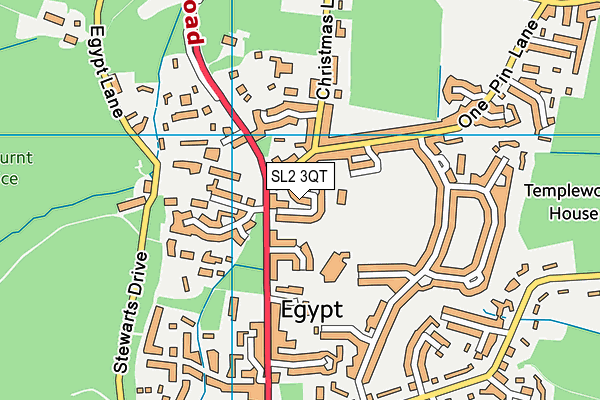 SL2 3QT map - OS VectorMap District (Ordnance Survey)
