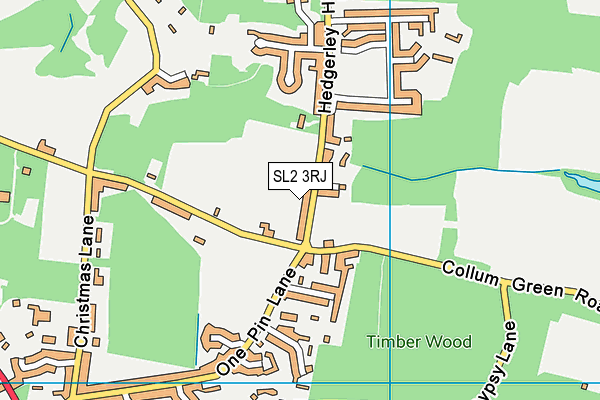 SL2 3RJ map - OS VectorMap District (Ordnance Survey)