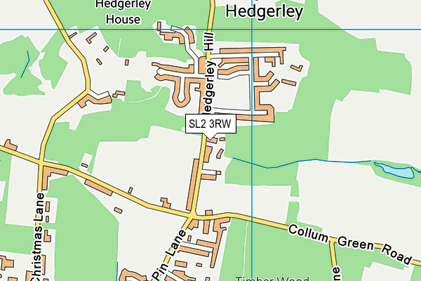 SL2 3RW map - OS VectorMap District (Ordnance Survey)