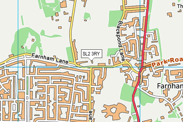 SL2 3RY map - OS VectorMap District (Ordnance Survey)