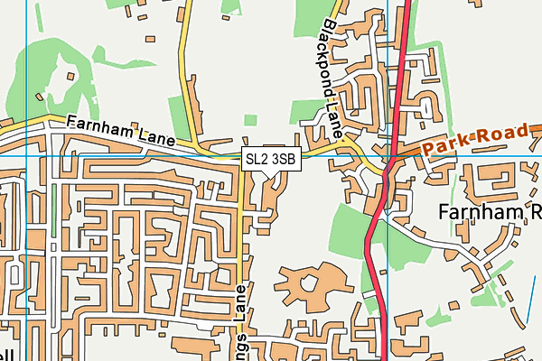 SL2 3SB map - OS VectorMap District (Ordnance Survey)
