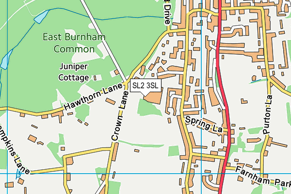 Caldicott School map (SL2 3SL) - OS VectorMap District (Ordnance Survey)
