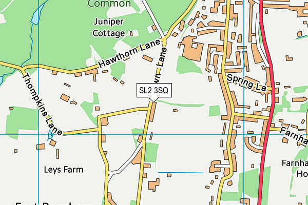 SL2 3SQ map - OS VectorMap District (Ordnance Survey)