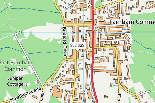 SL2 3SS map - OS VectorMap District (Ordnance Survey)