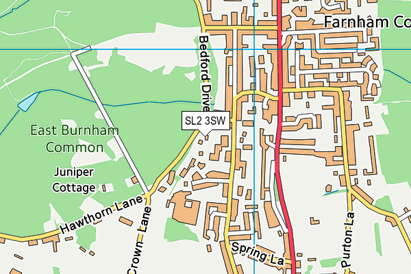 SL2 3SW map - OS VectorMap District (Ordnance Survey)