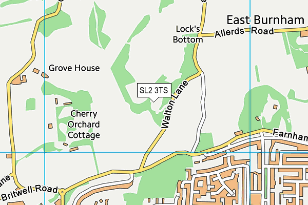 SL2 3TS map - OS VectorMap District (Ordnance Survey)