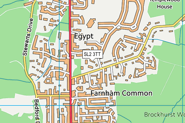 SL2 3TT map - OS VectorMap District (Ordnance Survey)