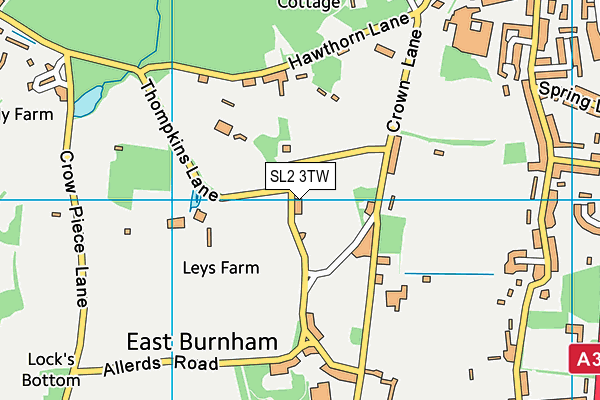 SL2 3TW map - OS VectorMap District (Ordnance Survey)