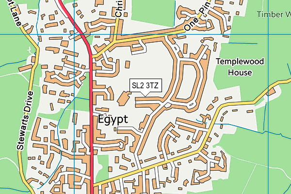 SL2 3TZ map - OS VectorMap District (Ordnance Survey)