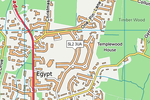 SL2 3UA map - OS VectorMap District (Ordnance Survey)