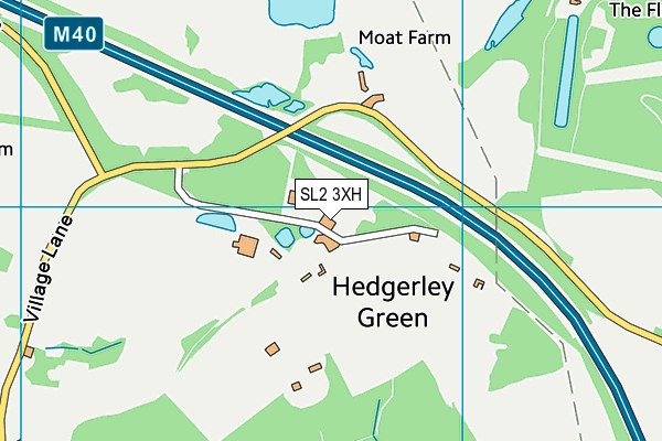 SL2 3XH map - OS VectorMap District (Ordnance Survey)