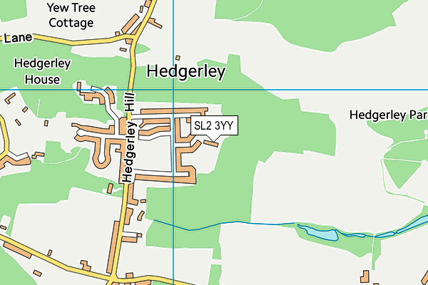 SL2 3YY map - OS VectorMap District (Ordnance Survey)