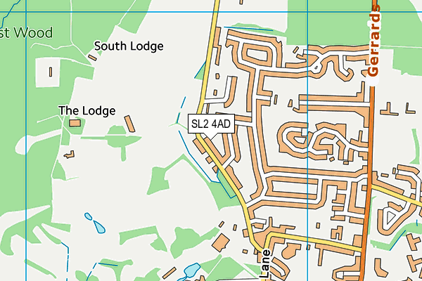 SL2 4AD map - OS VectorMap District (Ordnance Survey)