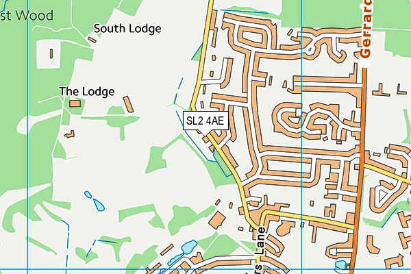 SL2 4AE map - OS VectorMap District (Ordnance Survey)