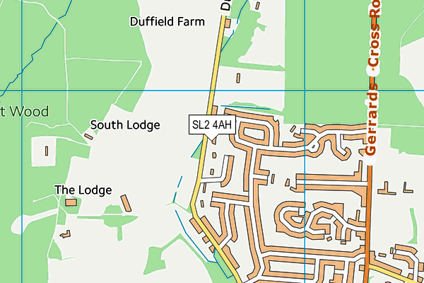 SL2 4AH map - OS VectorMap District (Ordnance Survey)