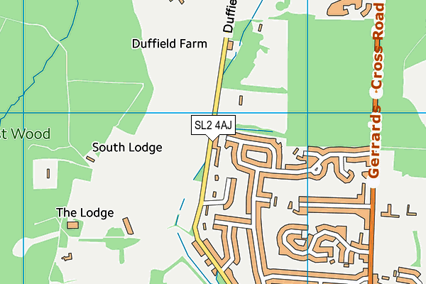 SL2 4AJ map - OS VectorMap District (Ordnance Survey)