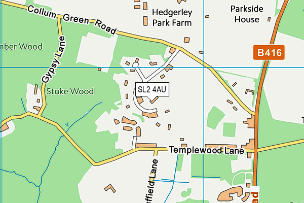 SL2 4AU map - OS VectorMap District (Ordnance Survey)