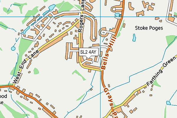 SL2 4AY map - OS VectorMap District (Ordnance Survey)