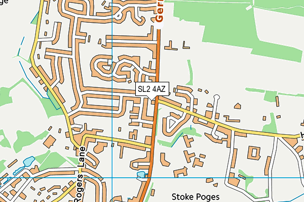 SL2 4AZ map - OS VectorMap District (Ordnance Survey)